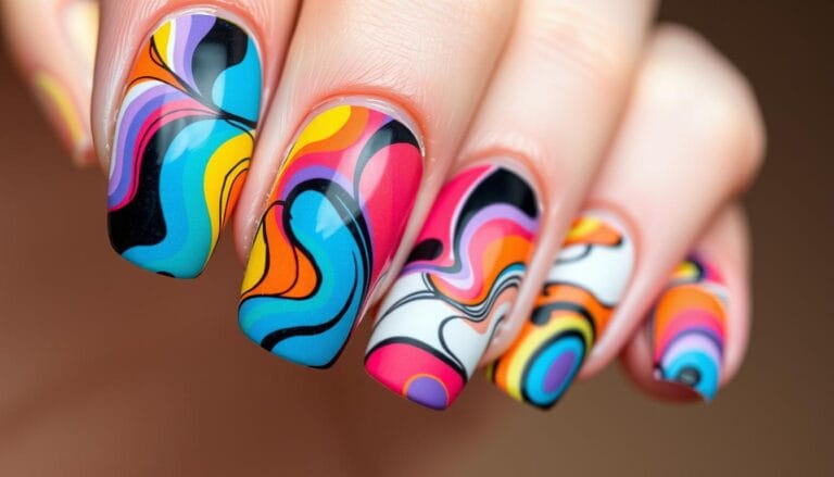 Nail art abstrait