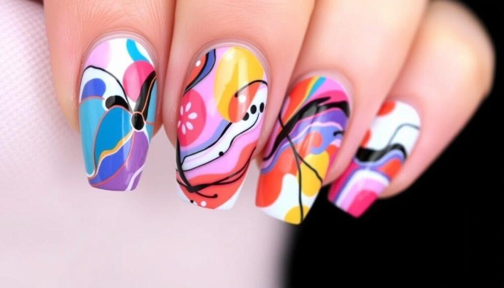 nail art abstrait