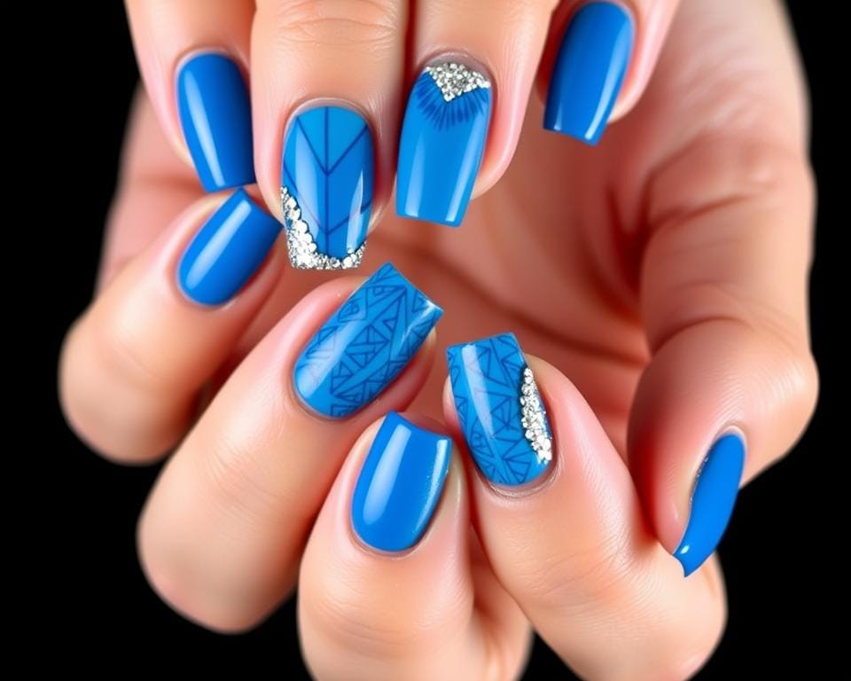 nail art bleu